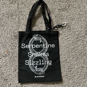 emo gothic y2k punk style snake chain tote bag